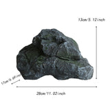 Maxbell Artificial Faux Landscape Rock Realistic Highly Simulation Garden Decoration dark gray 28x17x13cm