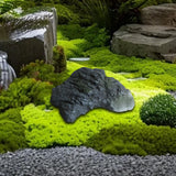 Maxbell Artificial Faux Landscape Rock Realistic Highly Simulation Garden Decoration dark gray 19x10x14cm