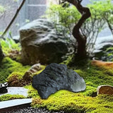 Maxbell Artificial Faux Landscape Rock Realistic Highly Simulation Garden Decoration dark gray 19x10x14cm