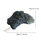 Maxbell Artificial Faux Landscape Rock Realistic Highly Simulation Garden Decoration dark gray 19x10x14cm