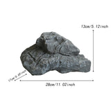 Maxbell Artificial Faux Landscape Rock Realistic Highly Simulation Garden Decoration gray 28x17x13cm
