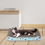 Maxbell Cat Scratcher Cardboard Grind Claws House Bed Scratching Pad Playing Resting S
