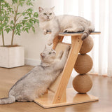 Maxbell Cat Scratcher Toy with Balls Pet Resting Biting Exercise Kitty Cat Furniture