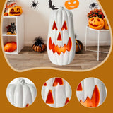 Maxbell Halloween Pumpkin Light Decoration Ornament for Bar Party Supplies Courtyard White