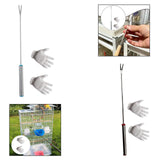 Maxbell Bird Cage Poop Remover Kit Multifunctional 9.2inch Long with Cleaning Gloves Straight Hook
