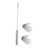 Maxbell Bird Cage Poop Remover Kit Multifunctional 9.2inch Long with Cleaning Gloves Straight Hook