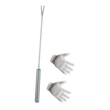 Maxbell Bird Cage Poop Remover Kit Multifunctional 9.2inch Long with Cleaning Gloves Straight Hook