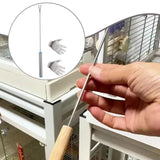 Maxbell Bird Cage Poop Remover Kit Multifunctional 9.2inch Long with Cleaning Gloves Straight Hook