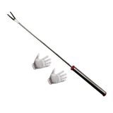Maxbell Bird Cage Poop Remover Kit Multifunctional 9.2inch Long with Cleaning Gloves Bending Hook