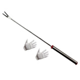 Maxbell Bird Cage Poop Remover Kit Multifunctional 9.2inch Long with Cleaning Gloves Bending Hook