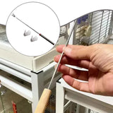 Maxbell Bird Cage Poop Remover Kit Multifunctional 9.2inch Long with Cleaning Gloves Bending Hook