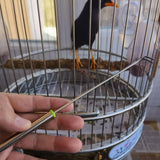 Maxbell Bird Cage Poop Remover Kit Multifunctional 9.2inch Long with Cleaning Gloves Bending Hook