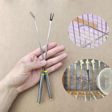 Maxbell Bird Cage Poop Remover Kit Multifunctional 9.2inch Long with Cleaning Gloves Bending Hook