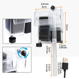 Maxbell Aquarium Filter USB Hanging Silent Efficient Compact Small Filtration System 8x7.5x10cm