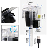 Maxbell Aquarium Filter USB Hanging Silent Efficient Compact Small Filtration System 8x6.5x10cm
