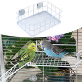 Maxbell Parrot Perch Platform Iron Bird Toy Grid Perch for Budgie Parakeets Cockatoo White
