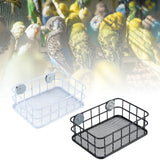 Maxbell Parrot Perch Platform Iron Bird Toy Grid Perch for Budgie Parakeets Cockatoo White