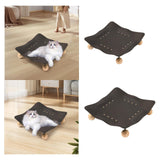 Maxbell Elevated Pet Bed Four Seasons Waterproof for Kitty Puppy Portable Cat Kennel 57.5x57.5x7.5cm