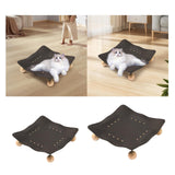 Maxbell Elevated Pet Bed Four Seasons Waterproof for Kitty Puppy Portable Cat Kennel 57.5x57.5x7.5cm