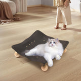 Maxbell Elevated Pet Bed Four Seasons Waterproof for Kitty Puppy Portable Cat Kennel 57.5x57.5x7.5cm