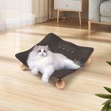 Maxbell Elevated Pet Bed Four Seasons Waterproof for Kitty Puppy Portable Cat Kennel 57.5x57.5x7.5cm
