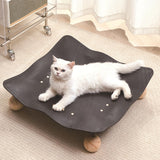 Maxbell Elevated Pet Bed Four Seasons Waterproof for Kitty Puppy Portable Cat Kennel 75x75x7.5cm
