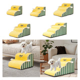 Maxbell Dog Stair with Removable Washable Cover Anti Slip Bottom Dog Climbing Ladder 2 Step