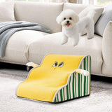 Maxbell Dog Stair with Removable Washable Cover Anti Slip Bottom Dog Climbing Ladder 3 Step S