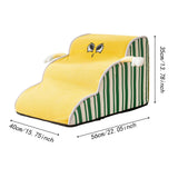 Maxbell Dog Stair with Removable Washable Cover Anti Slip Bottom Dog Climbing Ladder 3 Step M