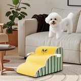 Maxbell Dog Stair with Removable Washable Cover Anti Slip Bottom Dog Climbing Ladder 3 Step M