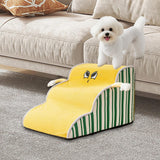 Maxbell Dog Stair with Removable Washable Cover Anti Slip Bottom Dog Climbing Ladder 3 Step M