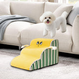 Maxbell Dog Stair with Removable Washable Cover Anti Slip Bottom Dog Climbing Ladder 3 Step M