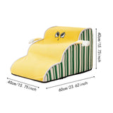 Maxbell Dog Stair with Removable Washable Cover Anti Slip Bottom Dog Climbing Ladder 3 Step L
