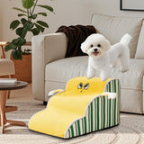 Maxbell Dog Stair with Removable Washable Cover Anti Slip Bottom Dog Climbing Ladder 3 Step L