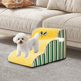Maxbell Dog Stair with Removable Washable Cover Anti Slip Bottom Dog Climbing Ladder 3 Step L
