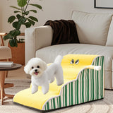 Maxbell Dog Stair with Removable Washable Cover Anti Slip Bottom Dog Climbing Ladder 4 Step
