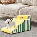 Maxbell Dog Stair with Removable Washable Cover Anti Slip Bottom Dog Climbing Ladder 4 Step