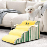 Maxbell Dog Stair with Removable Washable Cover Anti Slip Bottom Dog Climbing Ladder 4 Step