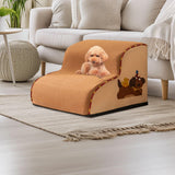 Maxbell Dog Stair Pet Stairs Compact Indoor Dog Step for Puppy Small Dogs Older Dogs 2 Step