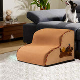 Maxbell Dog Stair Pet Stairs Compact Indoor Dog Step for Puppy Small Dogs Older Dogs 2 Step