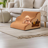 Maxbell Dog Stair Pet Stairs Compact Indoor Dog Step for Puppy Small Dogs Older Dogs 3 Step S