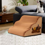 Maxbell Dog Stair Pet Stairs Compact Indoor Dog Step for Puppy Small Dogs Older Dogs 3 Step S