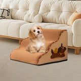 Maxbell Dog Stair Pet Stairs Compact Indoor Dog Step for Puppy Small Dogs Older Dogs 3 Step S