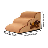 Maxbell Dog Stair Pet Stairs Compact Indoor Dog Step for Puppy Small Dogs Older Dogs 3 Step M