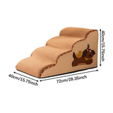 Maxbell Dog Stair Pet Stairs Compact Indoor Dog Step for Puppy Small Dogs Older Dogs 4 Step