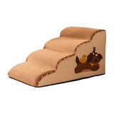 Maxbell Dog Stair Pet Stairs Compact Indoor Dog Step for Puppy Small Dogs Older Dogs 4 Step