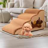 Maxbell Dog Stair Pet Stairs Compact Indoor Dog Step for Puppy Small Dogs Older Dogs 4 Step