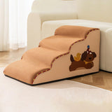 Maxbell Dog Stair Pet Stairs Compact Indoor Dog Step for Puppy Small Dogs Older Dogs 4 Step