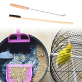 Maxbell 2 Poop Removers Cleaning Tool Birdcage Post Bird Cage Cleaners Wood Handle