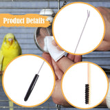 Maxbell 2 Poop Removers Cleaning Tool Birdcage Post Bird Cage Cleaners Black Handle
